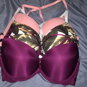 3 Victoria Secret/PINK Bras 32D